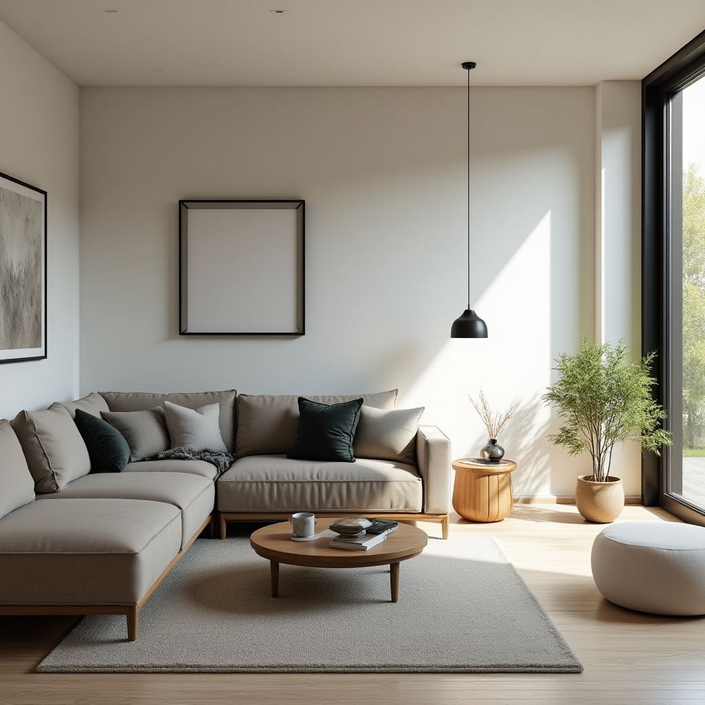 Renoviertes Wohnzimmer mit modernem Design