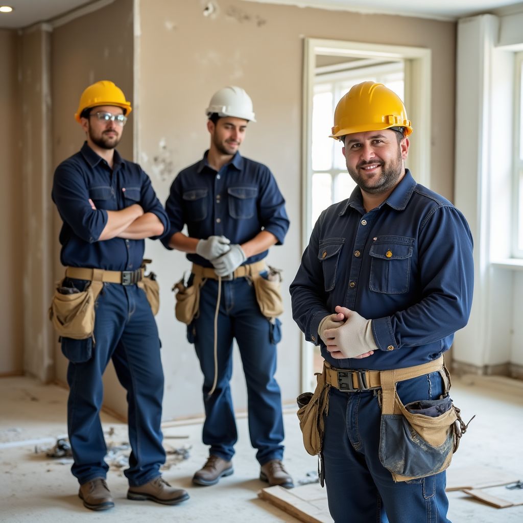Unser Team von Renovierungsexperten bei der Arbeit